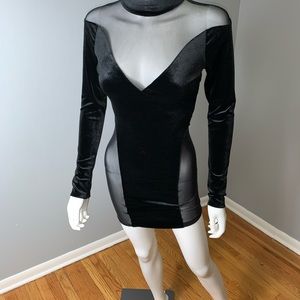 Velvet stretch cocktail dress